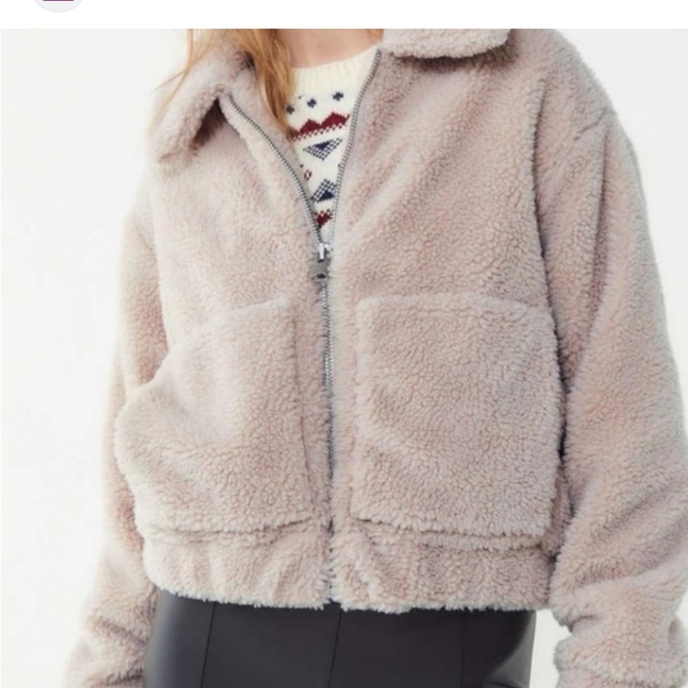 Urban‎ Outfitters Sherpa Zip Up Fleece Jacket, size S